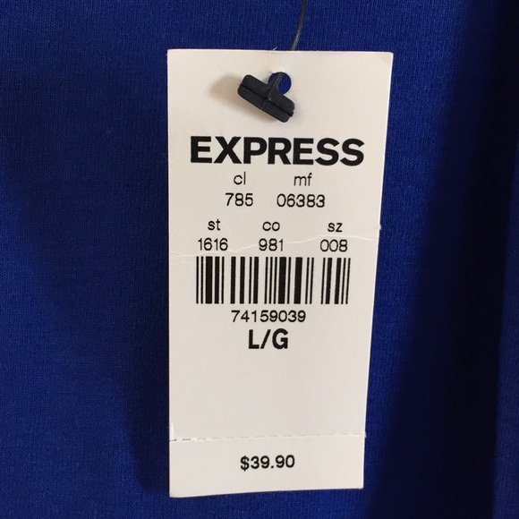 Express cotton knit royal blue dress - Picture 4 of 7